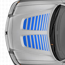 Dubbele Stroboscoop Motorkap Strepen Vinyl Decal Set voor Dodge Charger_2