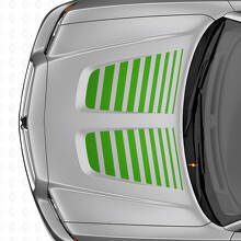 Dubbele Stroboscoop Motorkap Strepen Vinyl Decal Set voor Dodge Charger_3