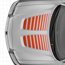 Dubbele Stroboscoop Motorkap Strepen Vinyl Decal Set voor Dodge Charger_4