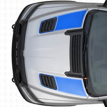 Set vinylstickers met dubbele omlijning voor motorkapventilaties voor Dodge Ram Sport 2019+_2