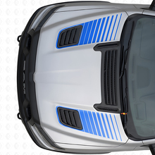 Dubbele Stroboscoop Motorkapventilatierstrepen Vinyl Decals Set voor Dodge Ram Sport 2019+_2