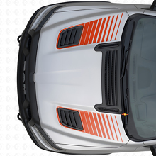 Dubbele Stroboscoop Motorkapventilatierstrepen Vinyl Decals Set voor Dodge Ram Sport 2019+_4