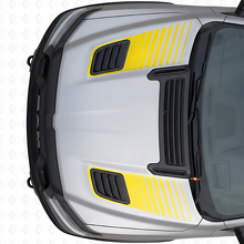 Dubbele Stroboscoop Motorkapventilatierstrepen Vinyl Decals Set voor Dodge Ram Sport 2019+_5