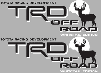 2 TOYOTA TRD OFF Mountain DEER WHITETAIL EDITION TRD racing development side vinyl sticker sticker 3