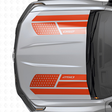 USA-vlag sterren & staalstijl motorkapstrepen vinyl decals set voor Chevrolet Colorado_4