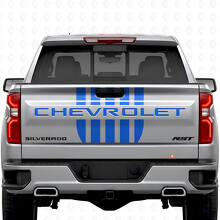 Stars & Steel Stijl Achterklep Strepen Vinyl Stickers Set voor Chevrolet Silverado_2