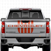 Stars & Steel Stijl Achterklep Strepen Vinyl Stickers Set voor Chevrolet Silverado_3