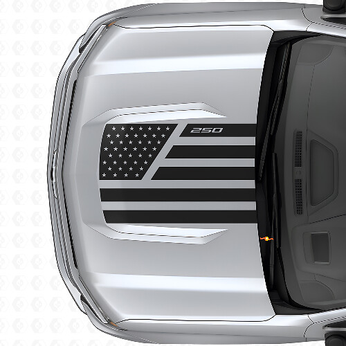 USA Vlag Sterren & Staal Stijl Motorkap Vinyl Decal voor Chevrolet Silverado 1500 2026_1