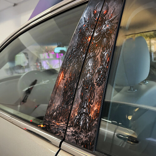 Cyber Demon Deurstijl Vinyl Decal Set