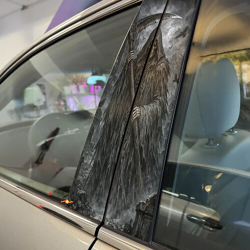 Dark Reaper Deurstijl Vinyl Decal Set