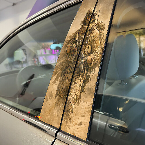 Desert Mercenary Deurstijl Vinyl Decal Set_1