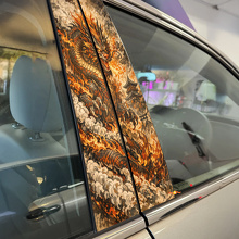 Fire Dragon Deurstijl Vinyl Stickerset_2