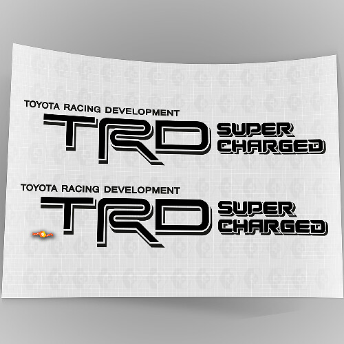 TRD Supercharged Bed Side Vinyl Sticker Set voor Toyota Trucks