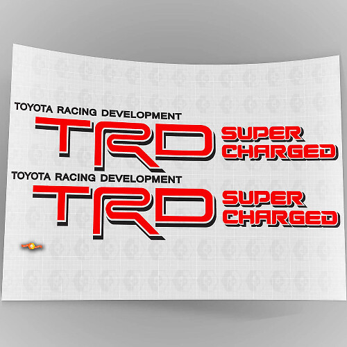 TRD Overspoeld Zij Vinyl Decal Set voor Toyota FJ Cruiser
