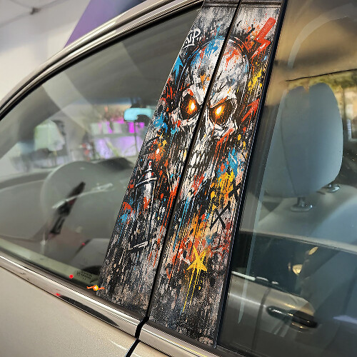 Graffiti Skull Deurstijl Vinyl Sticker Set