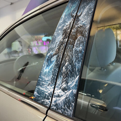 Ice Viking Deurstijl Vinyl Decal Set