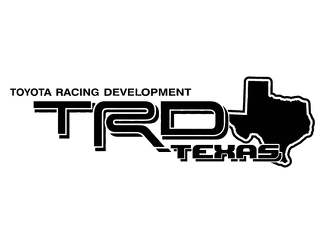 2 TOYOTA TRD TEXAS DECAL TRD vinyl sticker aan de ontwikkelingszijde van de race