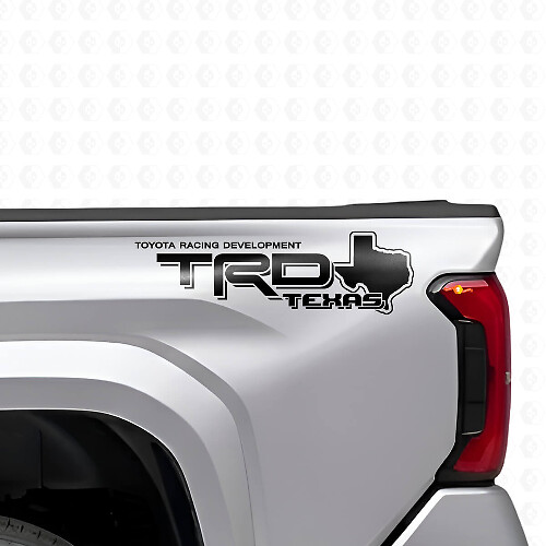 TRD Stijl Texas Kaart Zij Vinyl Sticker Set voor Toyota Trucks