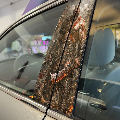 Kratos Oorlogsgod Deurstijl Vinyl Decal Set