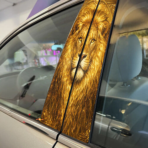 Lion King Gezicht Deurstijl Vinyl Decal Set
