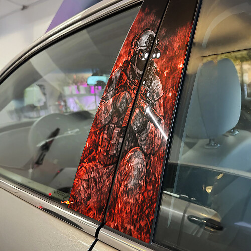 Night Ops Soldier Deurstijl Vinyl Decal Set