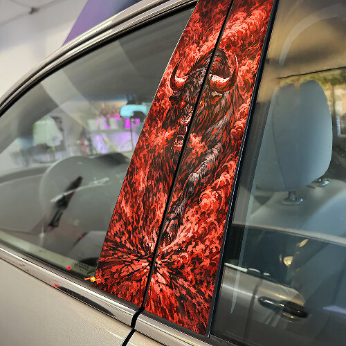 Raging Bull Deurstijl Vinyl Decal Set_1