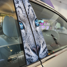 Snow Leopard Ogen Deurstijl Vinyl Decal Set_2