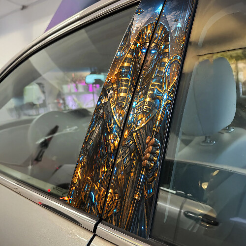 Techno Pharaoh Deurstijl Vinyl Decal Set