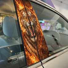 Fire Tiger Deurstijl Vinyl Decal Set_2