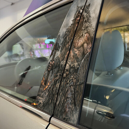 Viking Berserker Deurstijl Vinyl Decal Set_1