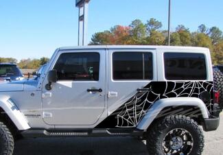Jeep Wrangler 2 Door en Unlimited Spider Web Stripe Graphics