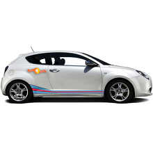 Racingstijl Gebogen Zijstrepen Vinyl Decal Kit voor Alfa Romeo_2