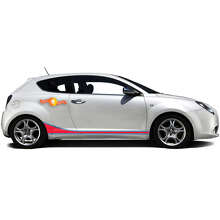Racingstijl Gebogen Zijstrepen Vinyl Decal Kit voor Alfa Romeo_4
