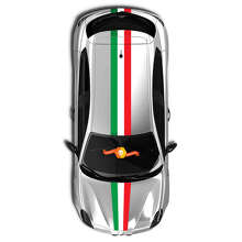 Italiaanse Vlag Over de Auto Strepen Vinyl Decal Kit voor Alfa Romeo_2