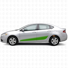 Bovenste Omlijning Strepen Zij Vinyl Decal Set voor Dodge Dart_3