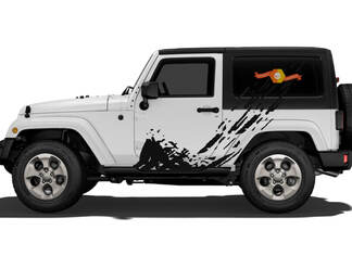 Jeep Wrangler mud splash Onbeperkt vinyl stickers stickers Graphics JK JL