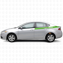 Turbo Stijl Achterzijstrips Vinyl Decal Kit voor Dodge Dart 2013+_3