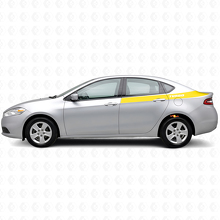 Turbo Stijl Achterzijstrips Vinyl Decal Kit voor Dodge Dart 2013+_5