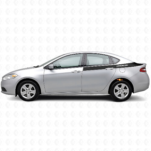 Aangepaste Lettering Achterzijde Strepen Vinyl Decal Kit voor Dodge Dart 2013+