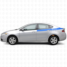 Aangepaste Lettering Achterzijde Strepen Vinyl Decal Kit voor Dodge Dart 2013+_2