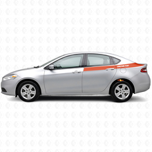 Aangepaste Lettering Achterzijde Strepen Vinyl Decal Kit voor Dodge Dart 2013+_4