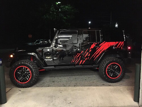 Modderspatrand Zijkant Grafieken Vinyl Decal Kit voor Jeep Wrangler Unlimited 2007-18