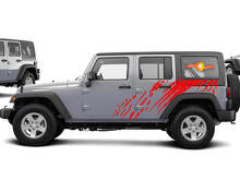 Modderspat Zijgraphics Vinyl Decal Kit voor Jeep Wrangler Unlimited_2