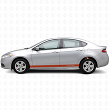 Aangepast Omlijnde Rocker Panel Strepen Vinyl Decal Kit voor Dodge Dart 2013+_4