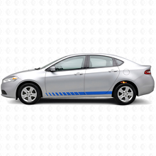 Strobe-stijl Rocker Panel Strepen Vinyl Decal Kit voor Dodge Dart 2013+_2