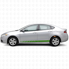 Strobe-stijl Rocker Panel Strepen Vinyl Decal Kit voor Dodge Dart 2013+_3