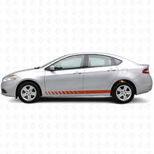 Strobe-stijl Rocker Panel Strepen Vinyl Decal Kit voor Dodge Dart 2013+_4