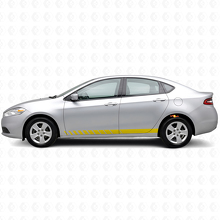 Strobe-stijl Rocker Panel Strepen Vinyl Decal Kit voor Dodge Dart 2013+_5