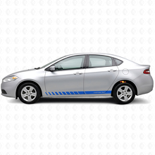 Strobe Stijl Rocker Panel Custom Strepen Vinyl Decal Kit voor Dodge Dart 2013+_2