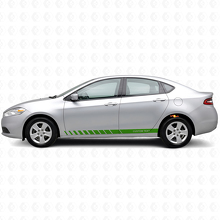 Strobe Stijl Rocker Panel Custom Strepen Vinyl Decal Kit voor Dodge Dart 2013+_3